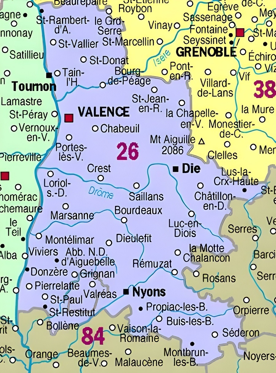 Carte-des-principales-communes-de-la-Drome